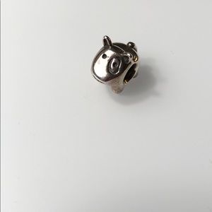 💯%Authentic retired Pandora sterling silver dog.